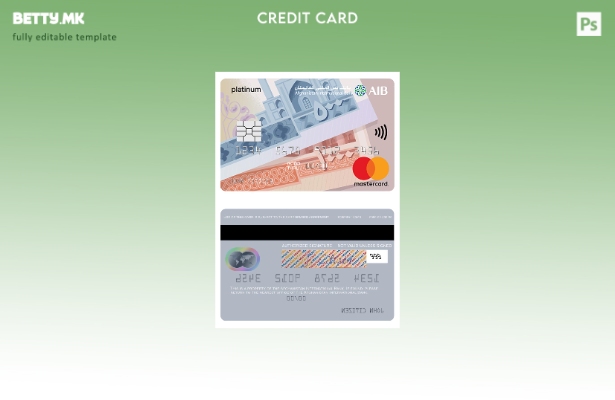 модерен стил на Авганистан Меѓународната банка мастер карта платина шаблон